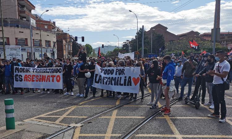Manifestació mort Xavi Cayuela