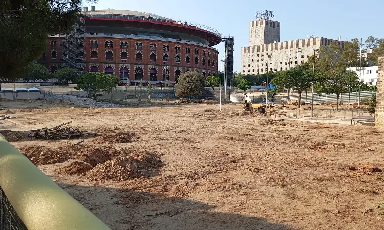 Parc Joan Miró en obres Arenes