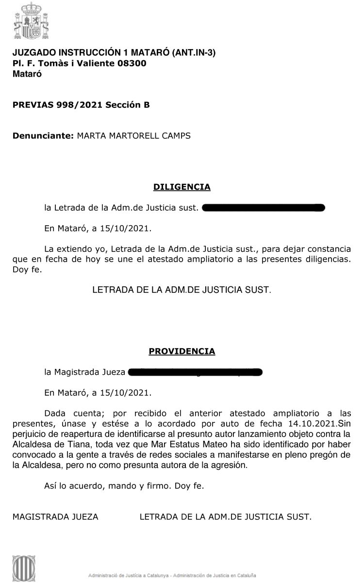Document judicial Tiana tomàquet