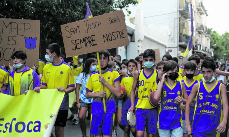 Protesta juadors Sant Josep Badalona