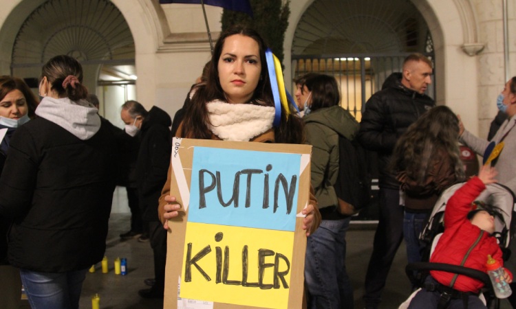 Protestsa Badalona Ucraïna