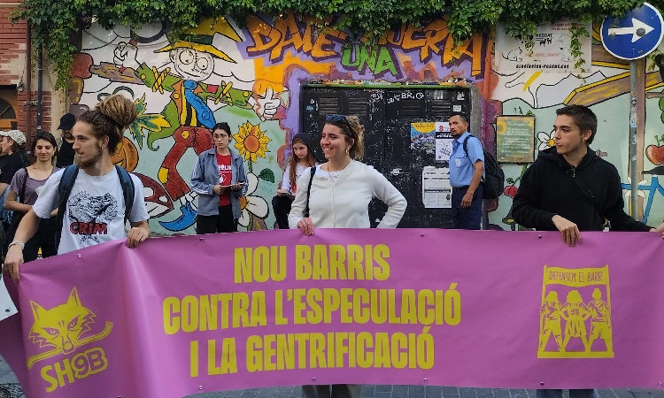 Manifestació del Sindicat d'Habitatge de Nou Barris