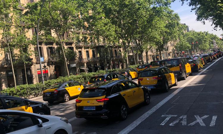 Protesta vaga taxistes maig 2022
