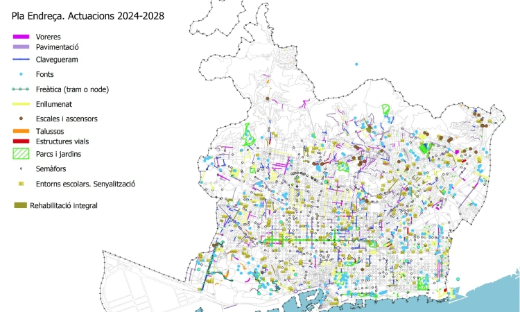 Mapa actuacions PMI Barcelona 2024