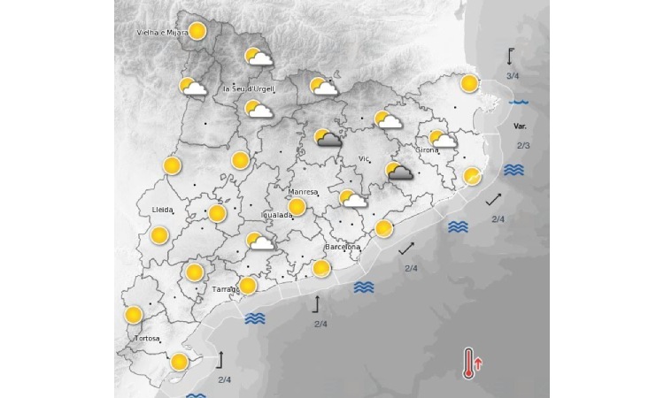 Mapa meteorològic del divendres