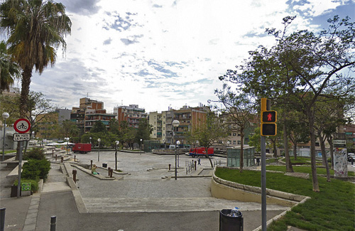 La plaça Ángel Pestaña de la Prosperitat. Foto: Arxiu