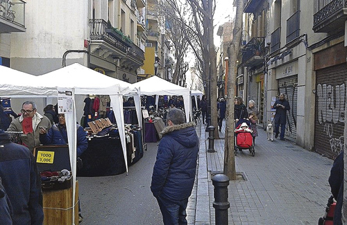 El Fora Estocs va ocupar part del carrer Gran de Sant Andreu. Foto: ESA