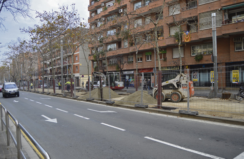 Les obres del primer tram van des del carrer de Santa Coloma a Gran de Sant Andreu. Foto: Cristian López