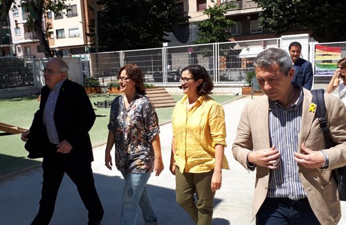 Una imatge de la visita del conseller Bargalló. Foto: Twitter (@AF30Passos)