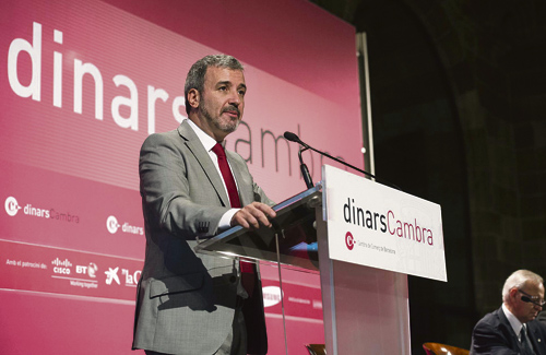 Jaume Collboni, en un acte d’aquesta campanya electoral. Foto: Cambrabcn