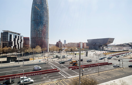 Una imatge de l'estat actual de la plaça. Foto: Adrià Goula / Ajuntament