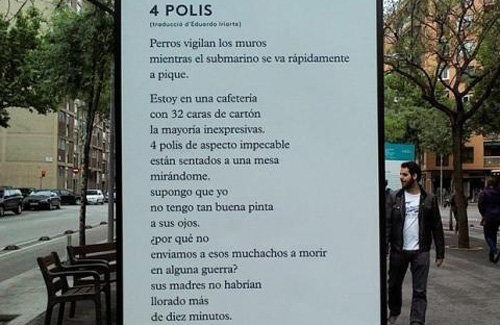 Una imatge del polèmic poema. Foto: Twitter (@OnadaExpansiva)