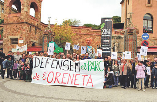 Mobilització del 8 de novembre contra el projecte. Foto: Defensem l’Oreneta