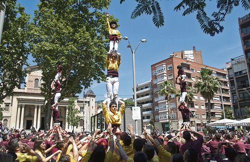 La diada castellera és un clàssic de la Festa Major. Foto: Districte