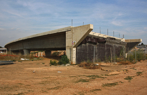 De moment només s’ha construït una part del tram de la via que passa pel Baix Llobregat. Foto: Generalitat