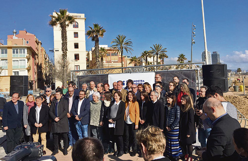 La foto de família de tots els alcaldes. Foto: Ajuntament de Granollers