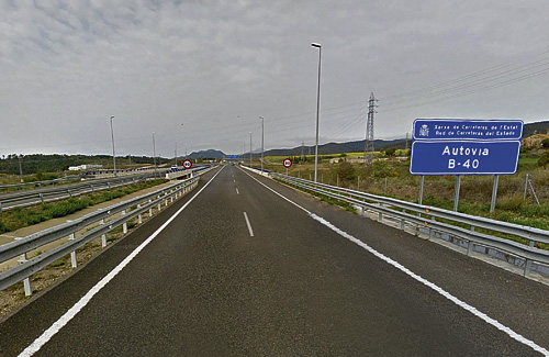 Tant la Generalitat com la majoria dels ajuntaments i agents comarcals reclamen un traspàs de competències per a la B-40. Foto: Google Maps