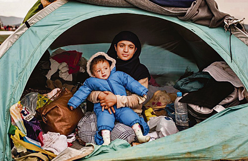 La campanya reivindica l’acollida dels refugiats. Foto: Pau Coll