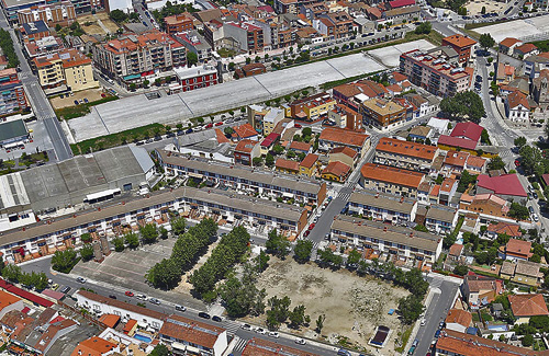 Vista aèria de la zona d'urbanització de la llosa. Foto: Ajuntament
