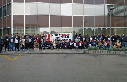 Els empleats van convocar dos dies de vaga. Foto: Twitter (@BcnComite)