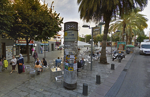 La plaça del Rellotge, centre neuràlgic de l’ACI. Foto: Google Maps