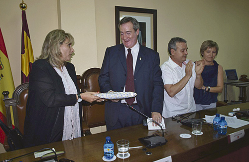 Sito Canga (al mig) en una imatge d’arxiu, quan era alcalde. Foto: Ajuntament