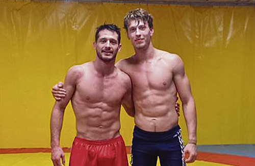 Parra (a l’esquerra) després d’un entrenament. Foto: Óscar Parra
