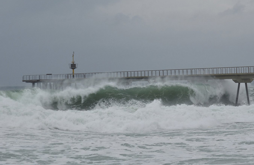Les onades van arribar als 8 metres d'alçada. Foto: Lluís Pérez
