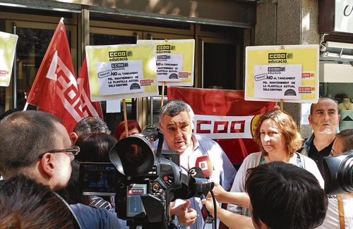 Els sindicats van exposar les seves reclamacions el 3 de juny. Foto: Twitter