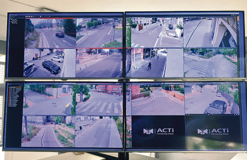 Videocontrol dels accessos i el centre de Tiana. Foto: AVV Els Vessants