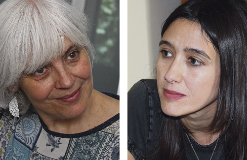 Dolors Sabater (esquerra) i Núria Parlon (dreta) debatran sobre el procés sobiranista a Badalona. Fotos: Arxiu