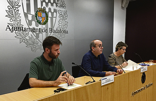 Els regidors Téllez, Lladó i Gallardo en roda de premsa. Foto: Ajuntament