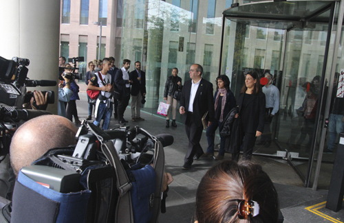 Lladó i Moreno, a la sortida del jutjat. Foto: Línia Nord