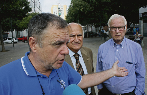 Justicia (esquerra) i Jurado (centre) durant la roda de premsa. Foto: Línia Nord