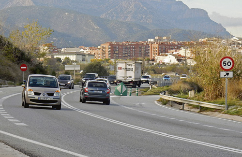 El tram de la C-55, al seu pas per Olesa de Montserrat, registra un trànsit de més de 14.000 vehicles diaris: Foto: Línia Nord