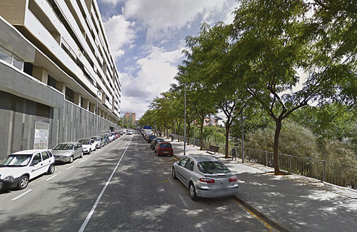 Un tram de l’avinguda Salvador Allende. Foto: Google Maps