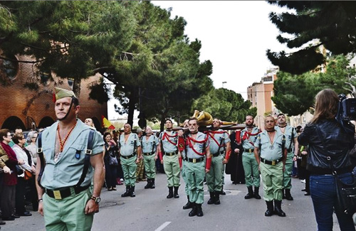 Una imatge de les desfilades dels legionaris. Foto: Twitter (@FrCustodio)