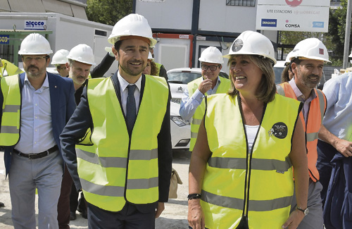El conseller i l’alcaldessa van visitar les obres de Provençana. Foto: Ajuntament
