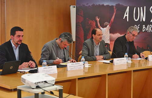 El president del Consell Comarcal, Josep Perpinyà, durant l’acte. Foto: CCBLL