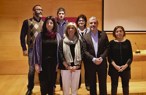 Zamora (dreta) amb la resta de regidors de Cultura. Foto: Ajuntament