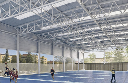 La nova pista permetrà la pràctica d’esports indoor. Foto: Ajuntament