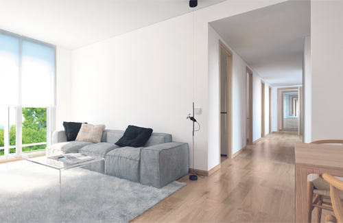 Reproducció digital de l’interior dels pisos de Can Ribes. Foto: IMPSOL