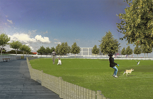 Una imatge de com serà la futura zona de recreació canina a Can Vilar. Foto: Ajuntament