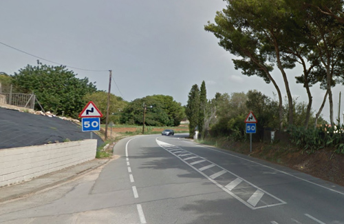 La carretera Vilassar de Mar-Argentona, la més perillosa