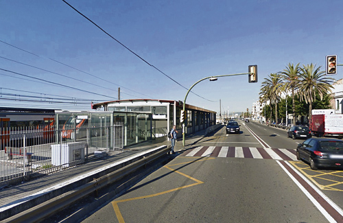 Una imatge de l’estació de tren de Premià de Mar. Foto: Google Maps