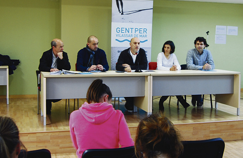 Roda de premsa de presentació del nou partit. Foto: Gent per Vilassar de Mar