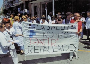 El CAP Numància surt al carrer per protestar per les retallades