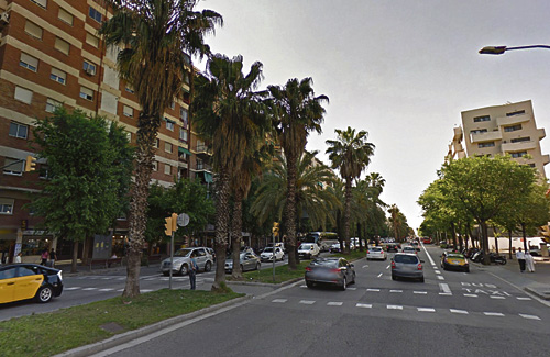 Una imatge del passeig de la Zona Franca. Foto: Google Maps