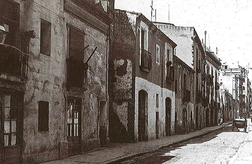 Una imatge històrica de l’antic poble de Sants. Foto: Ajuntament