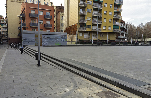 La plaça Joan Pelegrí està pendent d’una reforma. Foto: El3.cat